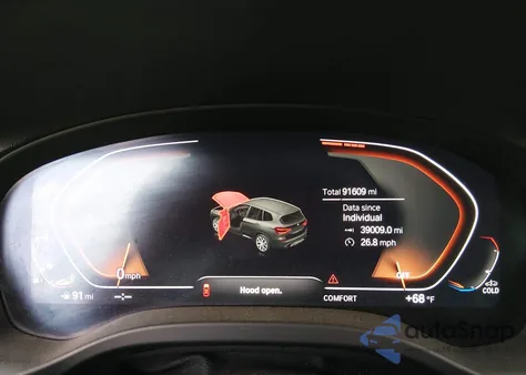 2021 BMW X3 Sdrive30I из США, поврежденный, VIN 5UXTY3C05M9E20990